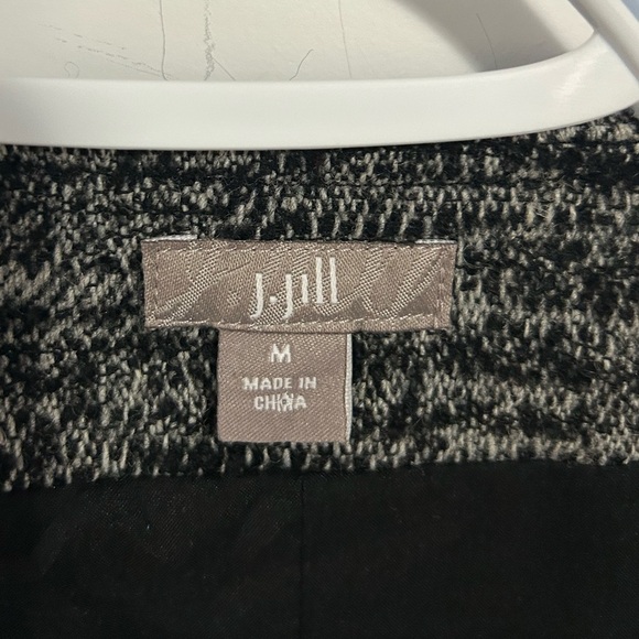 J. Jill Tweed Wool Blend Charcoal Blazer - Picture 4 of 12
